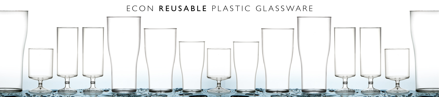 Reusable plastic drinking glassware for catering in Chandlers Ford Hampshire